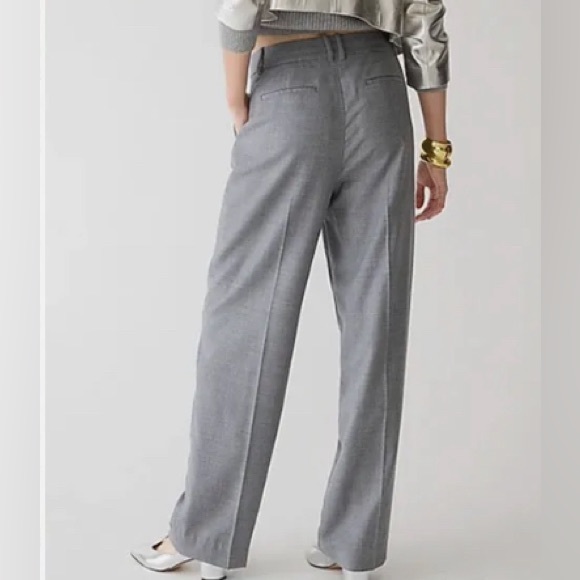 NWOT Jcrew Collection pleated wide-leg pant in wool blend - Picture 2 of 9